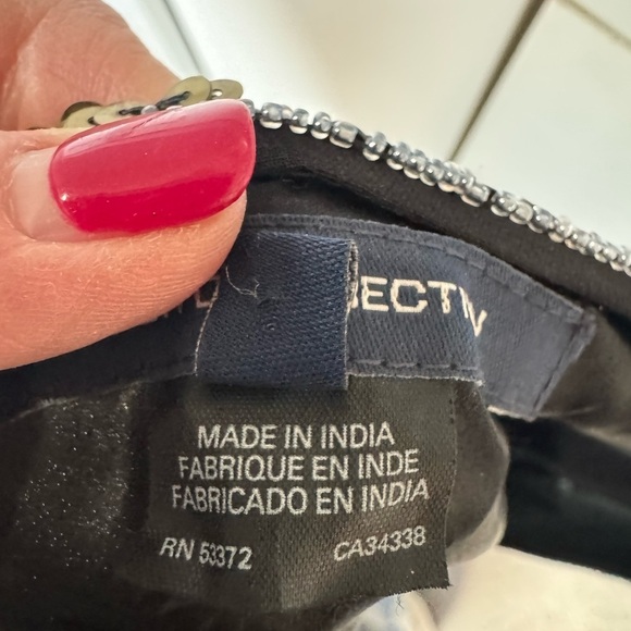 French Connection Black and Gold Sheath Mini‎ Dress with Bateau Neckline - Picture 4 of 8